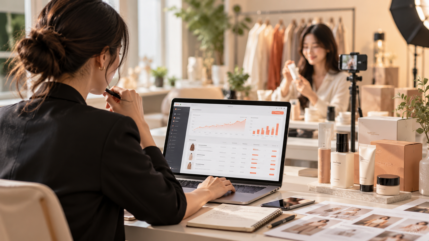 Minh họa hoạt động vận hành Affiliate Commerce cho thương hiệu thời trang